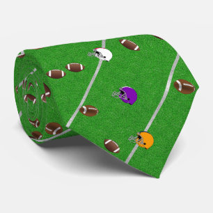 Cravate Motif de ballons et casques de football