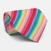 Cravate Motif de bande coloré (Roulé)