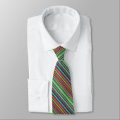 Cravate Motif de bande multicolore joyeux (Attaché)
