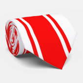 Cravate Motif de bande rouge funky (Roulé)