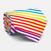 Cravate Motif de bandes colorées (Roulé)