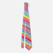 Cravate Motif de bandes colorées (Dos)