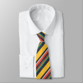Cravate Motif de bandes diagonales colorées (Attaché)