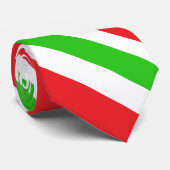 Cravate Motif de bandes rouge et verte (Roulé)