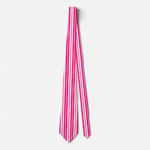 Cravate Motif de bandes verticales blanches roses