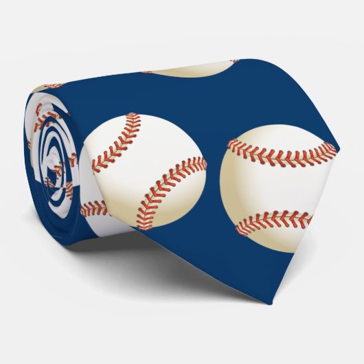 Cravate motif de base-ball (Roulé)