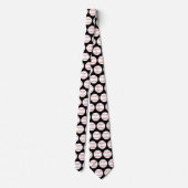 Cravate Motif de base-ball Pitcher Batcher Catcher noir (Dos)