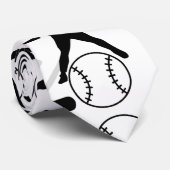 Cravate Motif de base-ball.w (Roulé)
