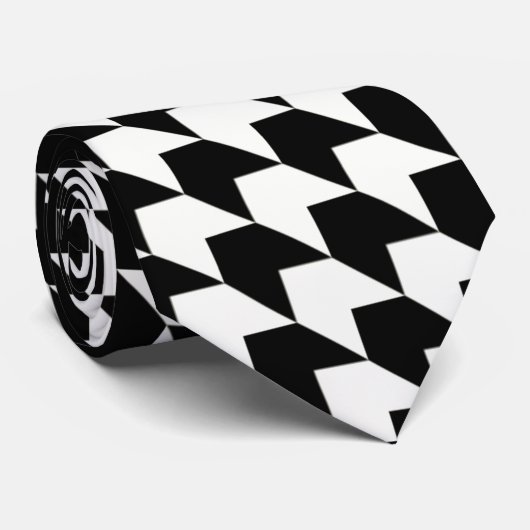 Cravate Motif de base noir classique (Roulé)