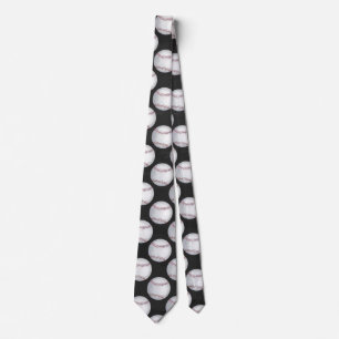 Cravate Motif de baseball peint