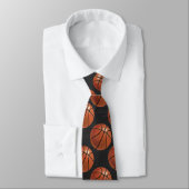 Cravate Motif de basket-ball en noir (Attaché)