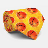 Cravate Motif de basket-balls (Roulé)