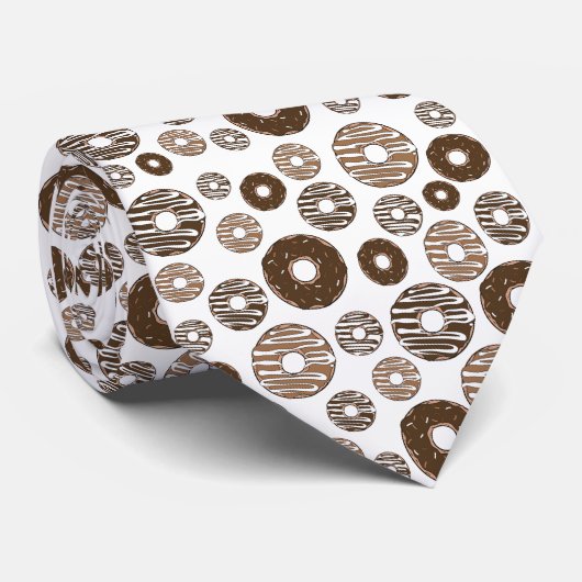 Cravate Motif de beignes, beignets de chocolat, beignets d (Roulé)
