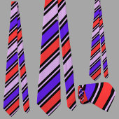 Cravate Motif de Bleu Rouge Bleu Couleur Cute