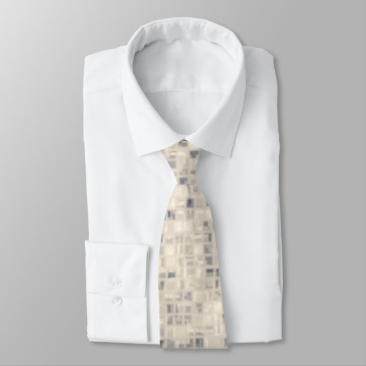 Cravate Motif de bloc beige clair (Attaché)