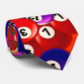 Cravate Motif de boules de billard (Roulé)