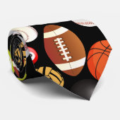 Cravate Motif de boules de sport (Roulé)