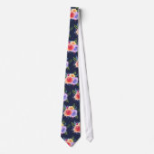 Cravate Motif de bouquet Rose Floral (Devant)