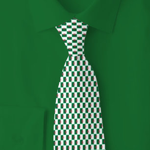 Cravate Motif de brique du drapeau de l'Algérie