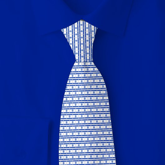 Cravate Motif de brique du drapeau d'Israël