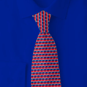 Cravate Motif de brique du drapeau du Liechtenstein