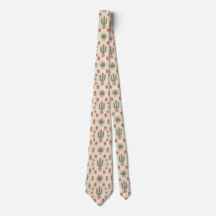 Cravate Motif de cactus bohème