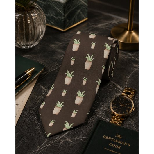 Cravate Motif de cactus sauvage