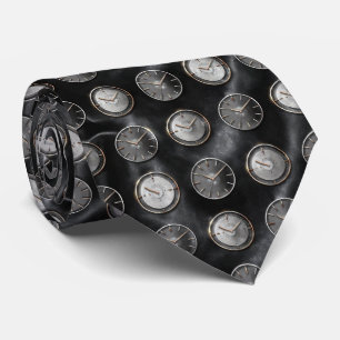 Cravate Motif de cadran de montre de luxe