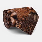 Cravate Motif de café artistique (Roulé)