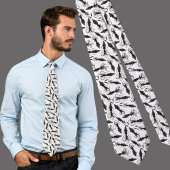 Cravate Motif de calmar noir