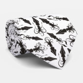 Cravate Motif de calmar noir (Roulé)
