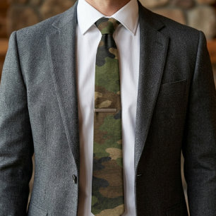 Cravate Motif de camouflage en bois Forest Recon