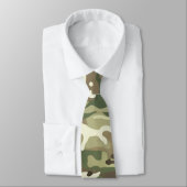 Cravate Motif de camouflage forestier vert bois (Attaché)