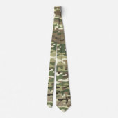 Cravate Motif de camouflage forestier vert bois (Dos)