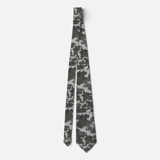 Cravate Motif de Camouflage gris, Motif militaire, Armée (Dos)