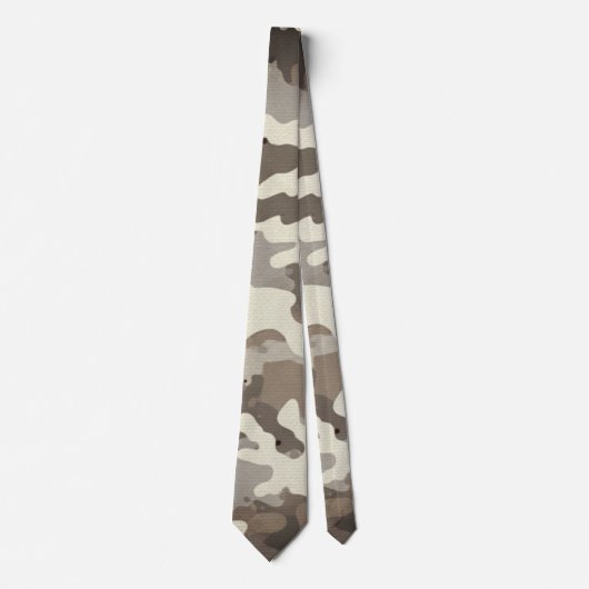 Cravate Motif de camouflage militaire d'hiver (Devant)