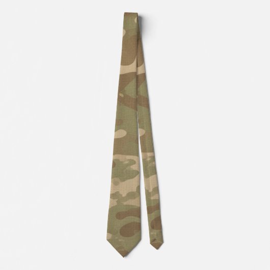Cravate Motif de camouflage militaire du désert (Devant)