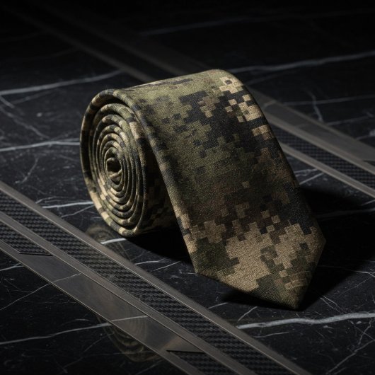 Cravate Motif de camouflage tactique Pixel Shadow