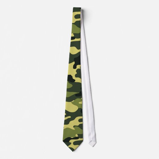 Cravate Motif de camouflage vert (Devant)