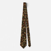 Cravate Motif de camouflage vert foncé, Brown et olive (Devant)