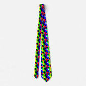 Cravate motif de carrelage clair et coloré (Dos)