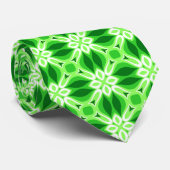 Cravate Motif de carrelage géométrique moderne Vert émerau (Roulé)