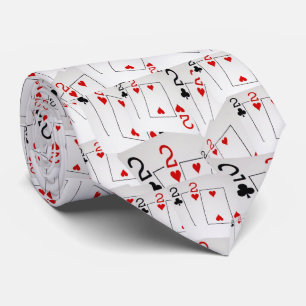 Cravate Motif de cartes de poker numéro deux,