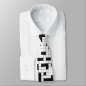 Cravate motif de casse-tête de mots croisés (Attaché)