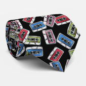 Cravate Motif de cassettes audio (Roulé)