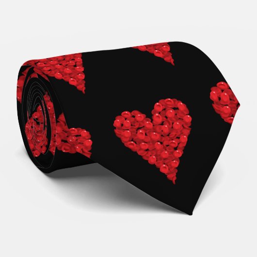 Cravate Motif de cellules sanguines cardiaques (Roulé)