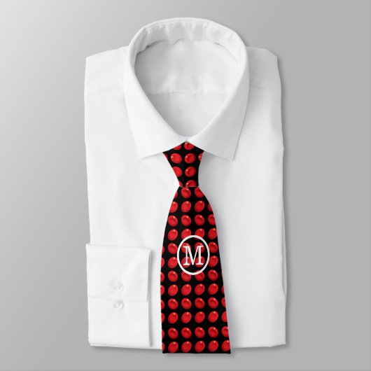 Cravate Motif de cellules sanguines monogrammées (Attaché)