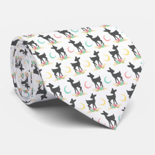 Cravate Motif de cerfs, Cerf de bébé, Boho, Fleurs, Lune