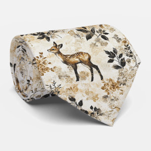 Cravate Motif de cerfs de la forêt ancienne