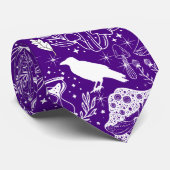 Cravate Motif de champignon psychédélique 2D.BW.b D violet (Roulé)